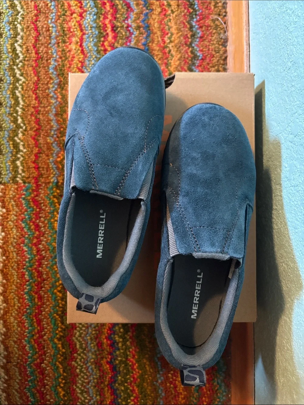 Merrell Little Kids Jungle Moc, Ink Suede Blue, size 2 - NWT
